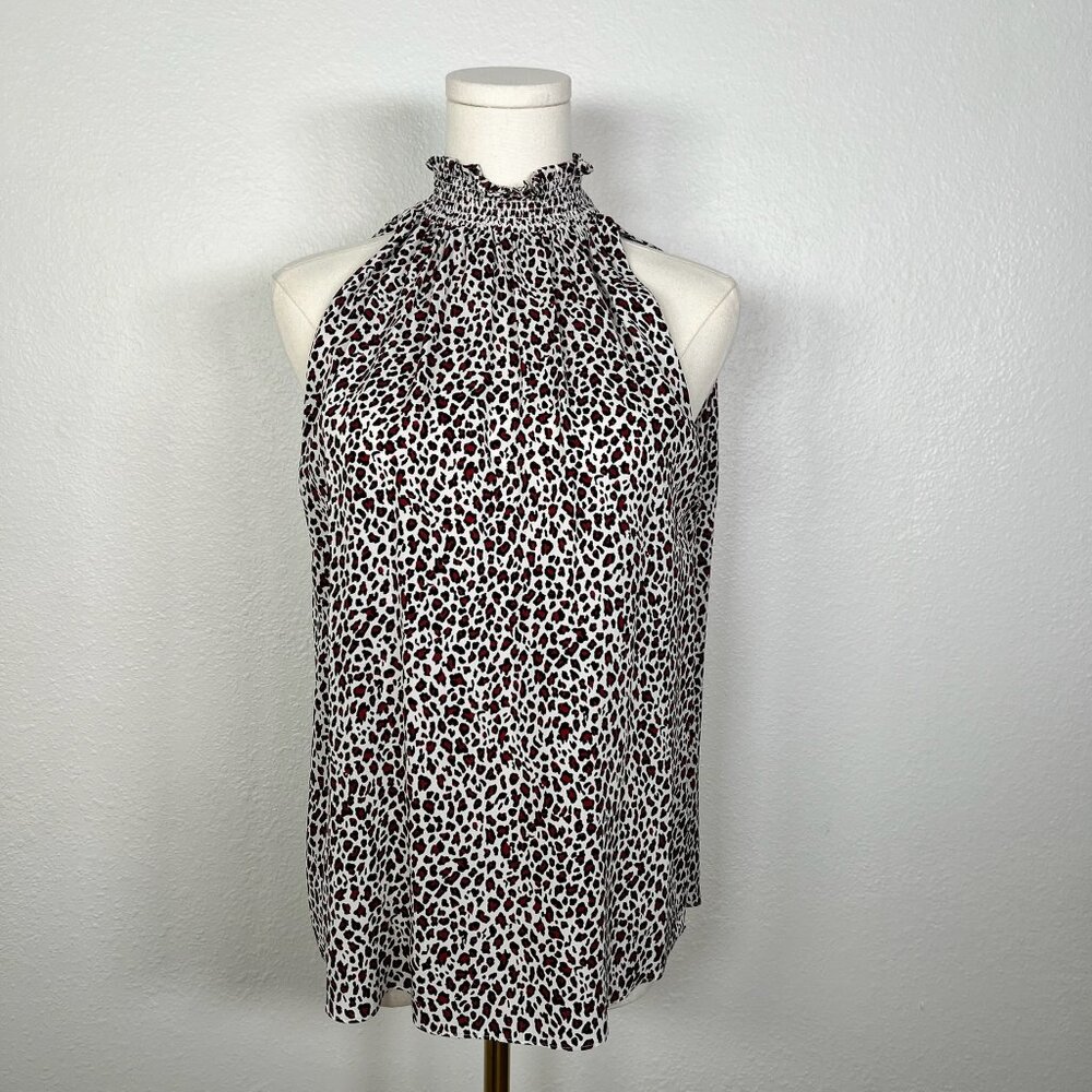 ALC Animal Print Sleeveless Silk Blouse - Size 2